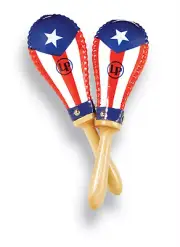 LP Salsa Rawhide Maracas Puerto Flag