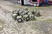 British Army Roundel D6 Dice (16) Bolt action by Warlord Games