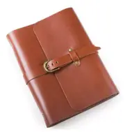 A5 loose leaf Writing note Notebook Retro Diary Notepad cow leather brown Q417