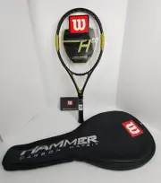 Wilson Hammer 5.0 Tennis Racket (T7445) w/ Cover - OS, Unstrung, Golden/Black