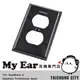 FURUTECH 古河 104-D 雙孔 特殊制震材料 碳纖維 不銹鋼 插座 蓋板 | My Ear 耳機專門店
