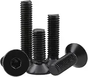 M3 M4 M5 5mm 6mm 8mm 10mm 12mm to 30mm Black 304 Stainless Steel DIN7991 Bolt Hex Hexagon Socket Flat CSK Countersunk Head Screw(Size:40Pcs M3x8)