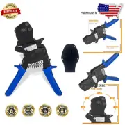 Stainless Steel Ratcheting PEX Clamp Tool with Holster - Lightweight and Compact