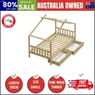 House Bed Frame Wooden Single Size with Drawers