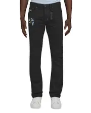 Prps Peony Floral Pattern Slim Straight Fit Jeans