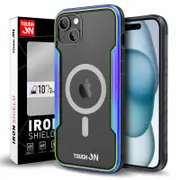 Tough On iPhone 16e / iPhone 15 Case Iron Shield with MagSafe Iridescent