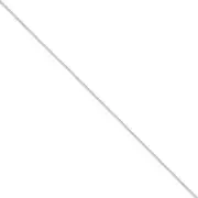 14k White Gold 1.3mm Franco Chain Bracelet 7 Inch