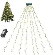 Christmas Tree Lights 280 LED, 2M x 8 Lines Easy to Install Christmas String Lights with 8 Modes, Christmas Decorations Christmas Lights for 1.8M - 2.4M Xmas Tree