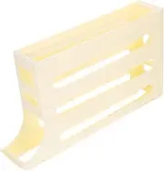POPETPOP 4 Slide Egg Rack for Refrigerator Door Automatic Egg Roller Holder Organizer Durable Material for Busy Households Sleek Design