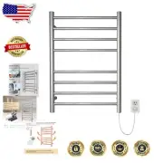 Compact Electric Heated Towel Warmer - Modern Stainless Steel Design, 27.56''