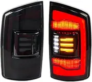 LED Tail Lights Compatible With Dodge Ram 2002-2005 1500 2500 3500 3rd Rear Lamps Assembly