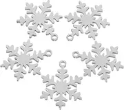 Pet Tag Christmas Tree Pendant Set 5pcs Dog Tag Snowflake Charms Stainless Steel for Dogs and Cats Collars