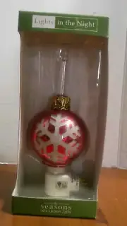 RARE Lights In The Night By Seasons Of Cannon Falls Night Light SNOWFLAKE Bulb