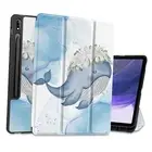 Case for 2024 Samsung Galaxy Tab S10 Plus/S9 FE Plus 12.4" 2023, Flower whale