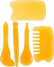 Gua Sha Scraping Massage Tool Set, Resin Guasha Board Anti-Aging Anti-Wrinkle Scraping Board Set for Face Body Trigger Point Treatment