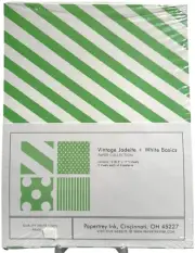 Papertrey Ink Paper VINTAGE JADEITE & WHITE Pattern Pack 8.5 x 11 12 Sheets