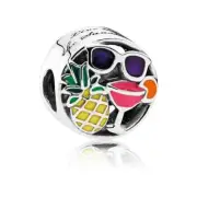 New Genuine Pandora 'Summer Fun' Pineapple & Drink & Sunglasses Charm 792118ENMX