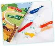QUMIIRITY 6Pcs Painting Tool Animal Shaped Crayons Colors Educational Wax Pencils for Creative Art Safe Natural Material for Art Classes and Birthday Favors