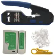Cable Tester RJ45 Crimp Tool Kit CAT5 CAT5E CAT6 Crimping Tool Kit, 50PCS5711
