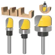 1/4 Inch Shank Bowl and Tray Router Bit Set - 3Pcs Template with Ball Bearing D