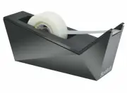 Scotch Desktop Tape Dispenser Black Sleek Design Weighted Easy to Refill
