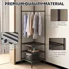 Corner Coat Clothes Stand Rack Hat Shoes Racks Thicken Hanger Shelf Tidy