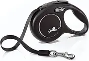 Flexi New Classic Retractable Dog Leash (Tape), 10 ft, Extra Small, Black