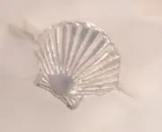 Alex and Ani Seashell Adjustable Ring Sterling Silver One Size