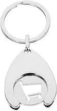 jojofuny Trolley Token Keychain Reusable Metal Shopping Cart Coin Key Ring Portable and Lightweight Shopping Trolley Token for Keychain Pendant for Supermarket Use