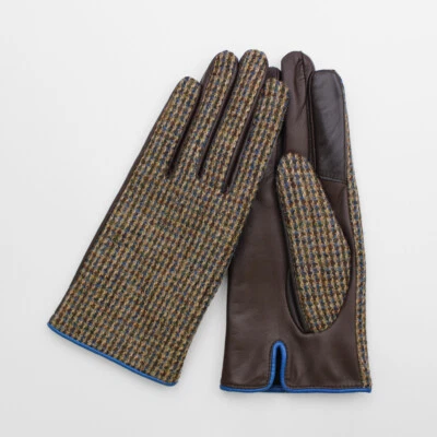 Beige 3 21Cm Women Harris Tweed Gloves Squalane Treated Antibacterial Function K