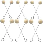 Operitacx DIY Staining Tool 100pcs Wool Balls Brush Leather Dye Daubers Soft Wool Balls for Craft