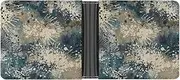 [RTSEBVN] Slim Credit Card Holder Personalized Leather Blue Purple Flowers Money Clip Gifts Wallet For Men Women, Dark Blue Pattern, One size, Modern