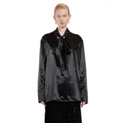 [JIL SANDER] Fluid Viscose Blouse Black