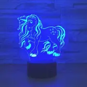 3D Lamp Night Light Creative 3d Visualization Lamp Unicorn Table Bedroom Lamp