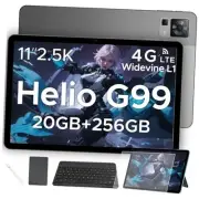 T35 11 inch Tablet with Keyboard,Helio G99 Android 14 Tablet+Accessories Gray