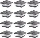 12 Pack Black Outdoor Garden 4 X 4 Solar 5-LED Post Deck Cap Square Fence Light