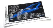 CUSTOM DIE CUT PLAQUE STICKER for STAR WARS Set 10221 SUPER STAR DESTROYER