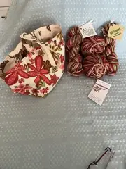 Tilli Tomas Milan Joyeux Noel Sock Yarn Bag Stitch Marker Set