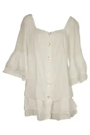 Voile Dress With Button Front--NEM-MDR7807B