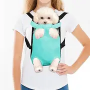 Dog Carrier Backpack Pet Legs Out Front Cat Travel Bag, Adjustable Puppy Backpacks Carriers Hands-Free for Small Medium Dogs Cats Hiking Traveling Camping Daily Walking