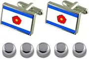 [Select Gifts] Shirt Dress Studs Cesky Krumlov City Czech Republic Flag Cufflinks