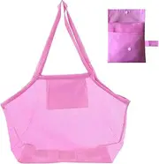 [Generic] Daseeme Beach Mesh Bag Beach Bag Foldable Toy Tote Bag for Travel Beach Waterpark Supermarket