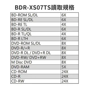 【Pioneer】BDR-XS07TS外接藍光燒錄器 + DVD空白光碟 + BD單片