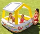INTEX Inflatable Ocean Scene Sun Shade Kids Swimming Pool with Canopy 62"x62"x48