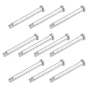 Single Hole Clevis Pins - 5mm x 40mm Flat Head 304 Stainless Steel Pin 10Pcs