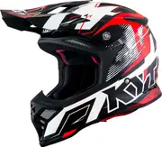KYT Skyhawk Digger, motocross helmet , color: Black/White/Red , size: XS
