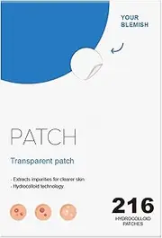 Unisex Acne Patch Transparent Invisible Face Stickers for Blemish Cover Oil Control Waterproof Breathable Skin Care Blue 216Pcs One Size