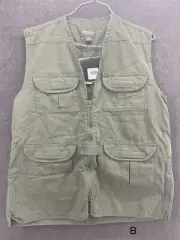 Woolrich Elite Series Tactical Vest Men's Medium Olive Rip Stop Pockets Hunting