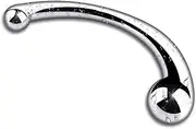 Double-Ended Dildo, Massage Wand Sex Plug G Spot Metal Wand, Solid Metal Curved Dual Ended Masturbation Adult Sex Toy for Couple