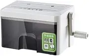 Desktop 3-in-1 Paper Shredder for A4 Paper, Credit Cards, CDs Hand Crank Strip Cut Cutter Home Office Gadget